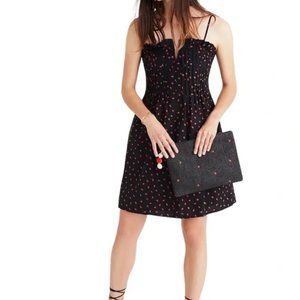 Madewell Pintuck Cami Mini Dress Fresh Strawberries sundress size 6 / Small